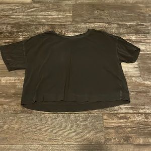 Plain grey cropped tee